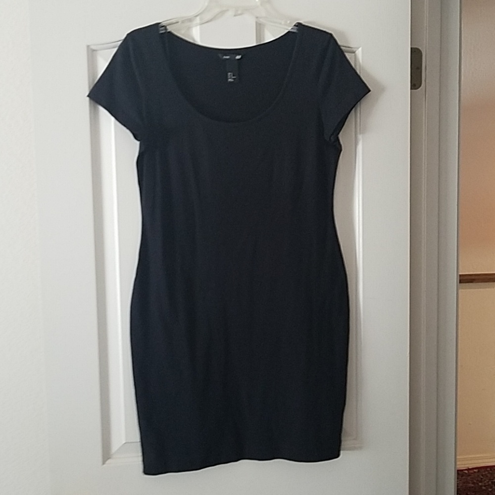 H&M Basic Black T Shirt Dress